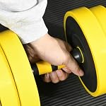 Soozier 44lbs/55lbs/66lbs Adjustable Bar and Dumbbell Set with Bar, Plate Clamp for Strength Training, Full Body Training, Strength Training, Home Sports Space, Ergonomic Exercise