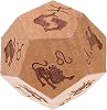 KOMBIUDA Wooden Twelve Zodiac Dice Tarot Accessories for Divination Dice Game Prop Polyhedral Dices for Table Board Game