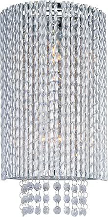 Polished Chrome Spiral 2 Light Modern Wall Sconce - Bulbs Included