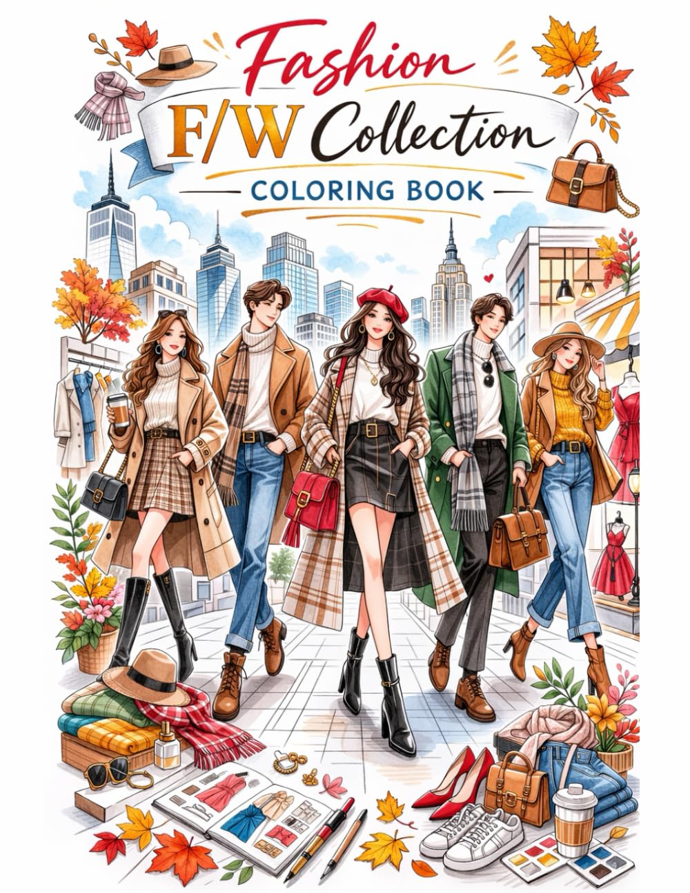 Fashion Fall Winter Season Coloring Book (Color Your Style: Fashion Coloring Book Series)