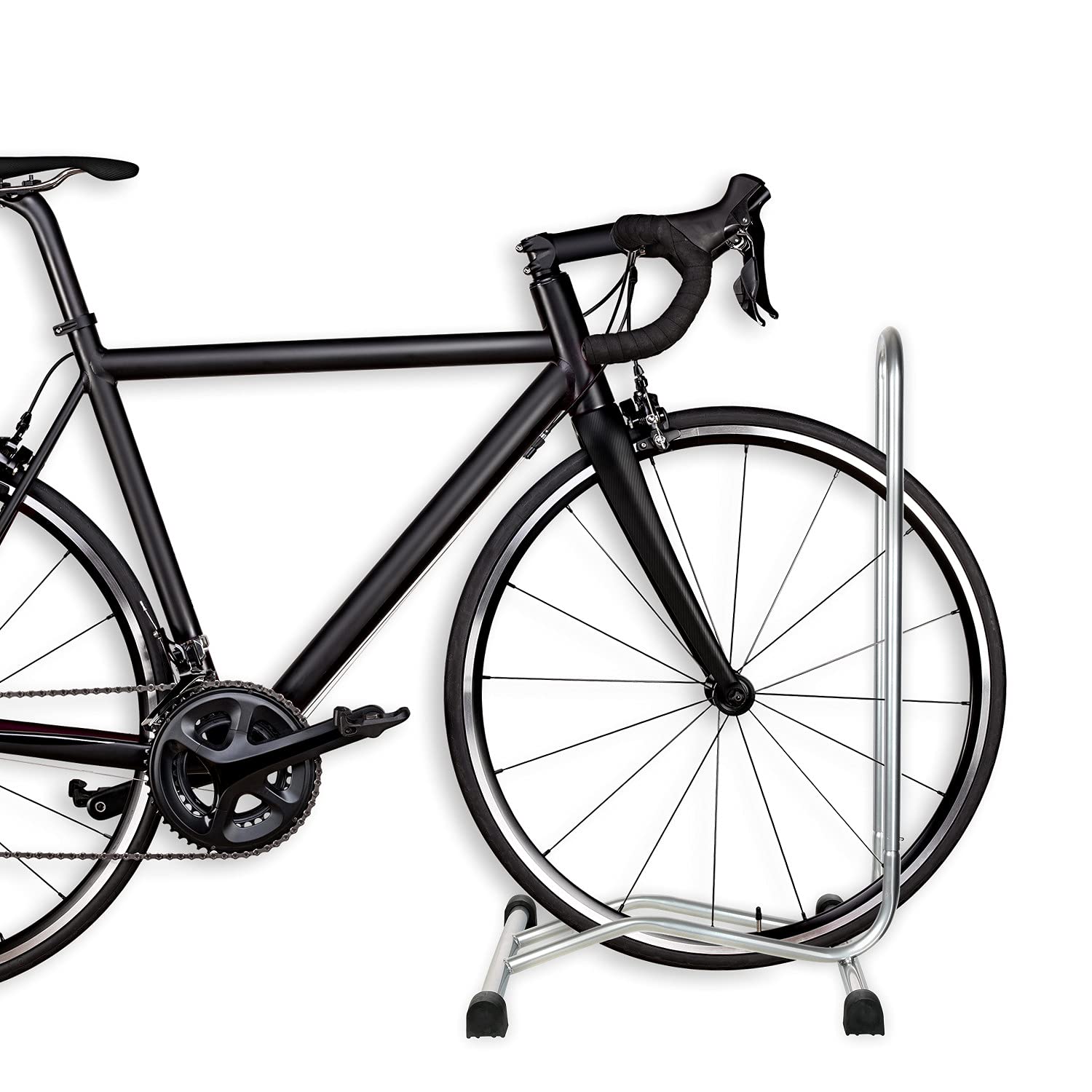 Schramm® 2 delige fietsstandaard in zwart of zilver Vloerstandaard vrijstaande aluminium fietsstandaard 38 x 42 x 75 cm, Grootte:Für 2 Fahrräder