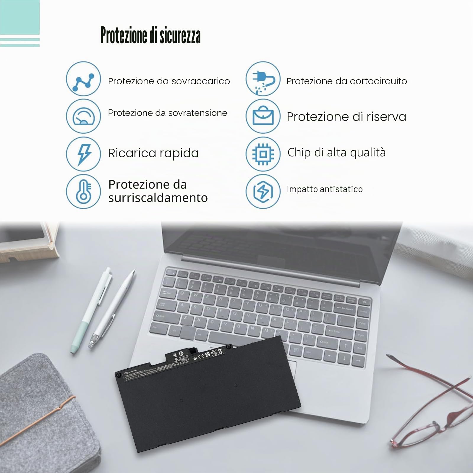 CS03XL CSO3xl Batteria per Laptop HP EliteBook 745 755 840 850 G3 G4 848 G3, ZBook 15u G3 G4 Mobile Workstation, mt42 mt43 Mobile Thin Client, CS03046XLG3/G4 CS03 11.4V/46Wh