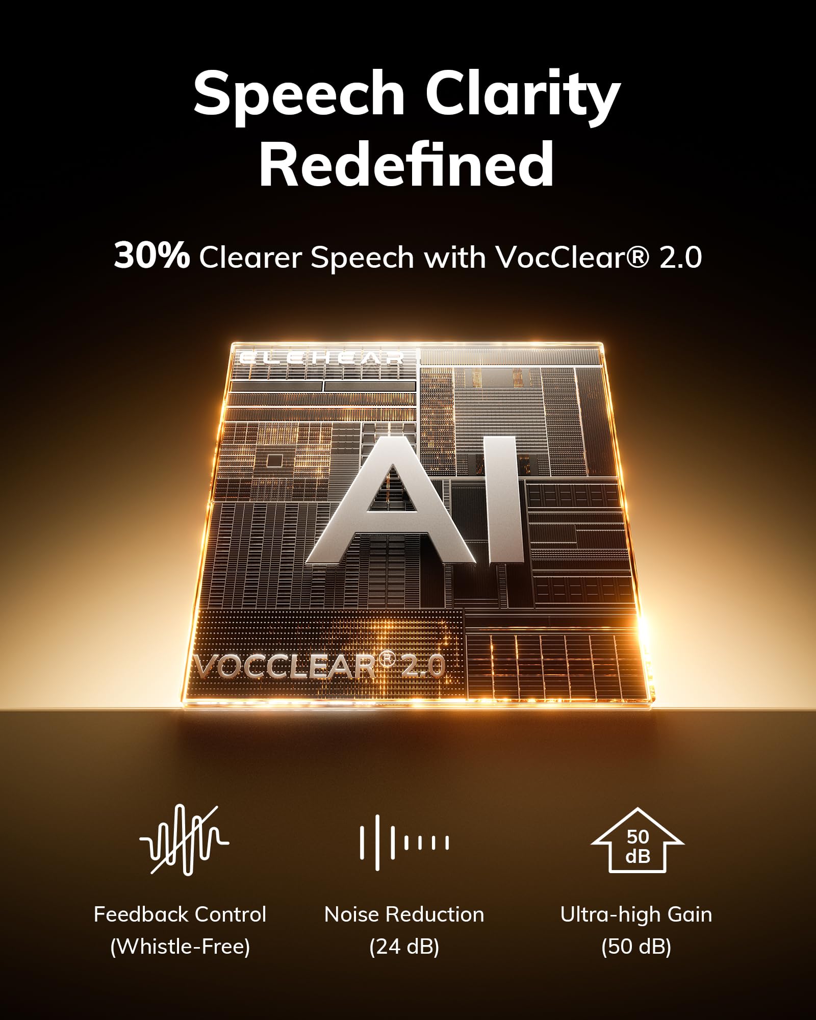 ELEHEAR-Beyond Pro Bluetooth Hearing Aids for Seniors 30% Clearer Speech | OTC Hearing Aids Premium Sound Algorithm with VocClear 2.0 Bluetooth 5.3 & Smart App Fast Charge Real-Time AI Transl product thumbnail 3
