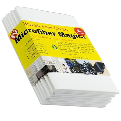 Microfiber Magic Streak Free Cleaning Cloth 6 Pack Clean Any