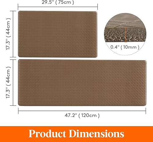 Miniatura 3 de Lifewit Alfombras de cocina suaves y acolchadas antifatiga para cocina piso frontal del fregadero impermeables antideslizantes resistentes de PVC