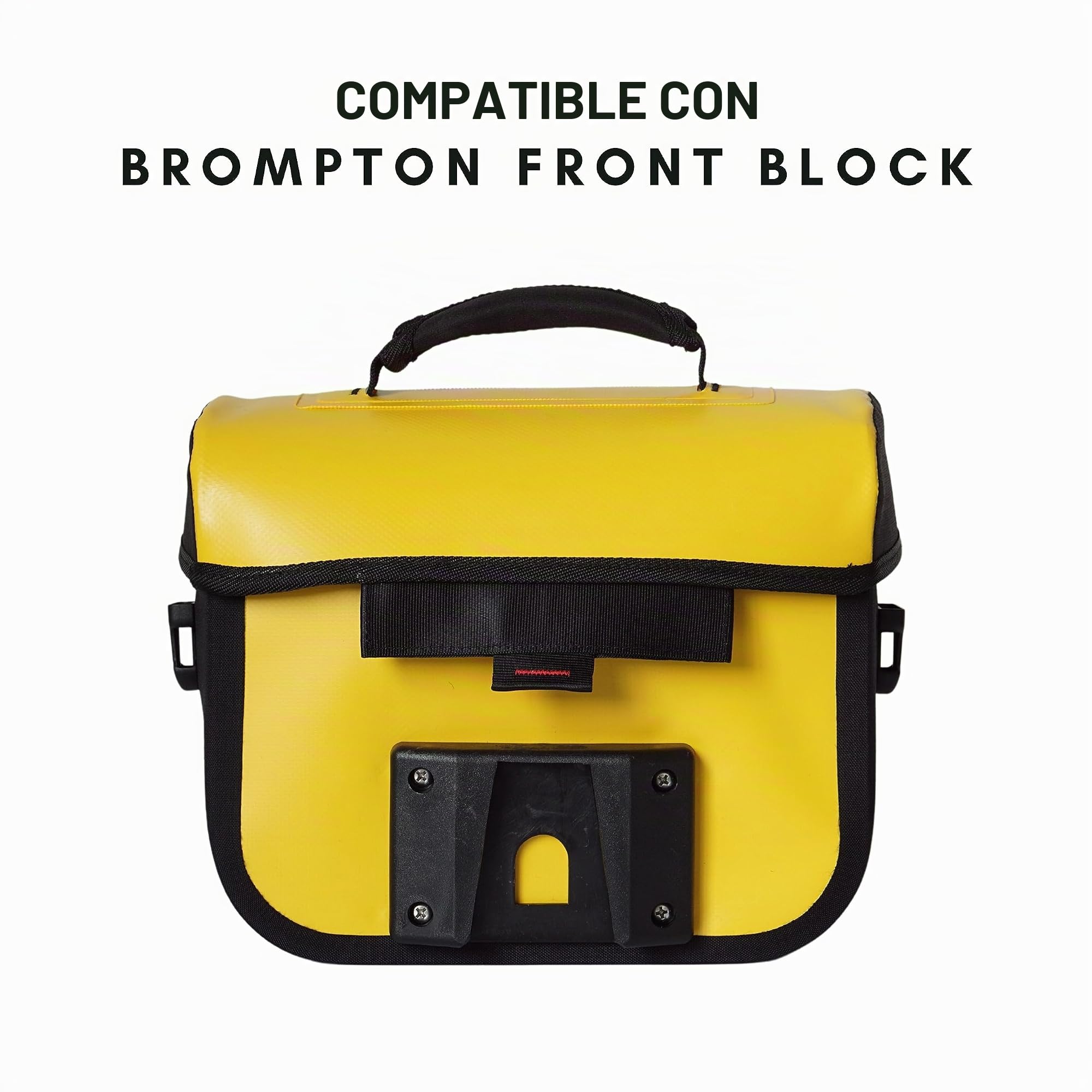 Vincita X-Cooper - Bolsa Frontal Resistente al Agua para Bicicleta Plegable Brompton con Cierre magnético de Apertura Trasera, Interior Espacioso, asa Superior y Forro de Color Claro (Naranja)