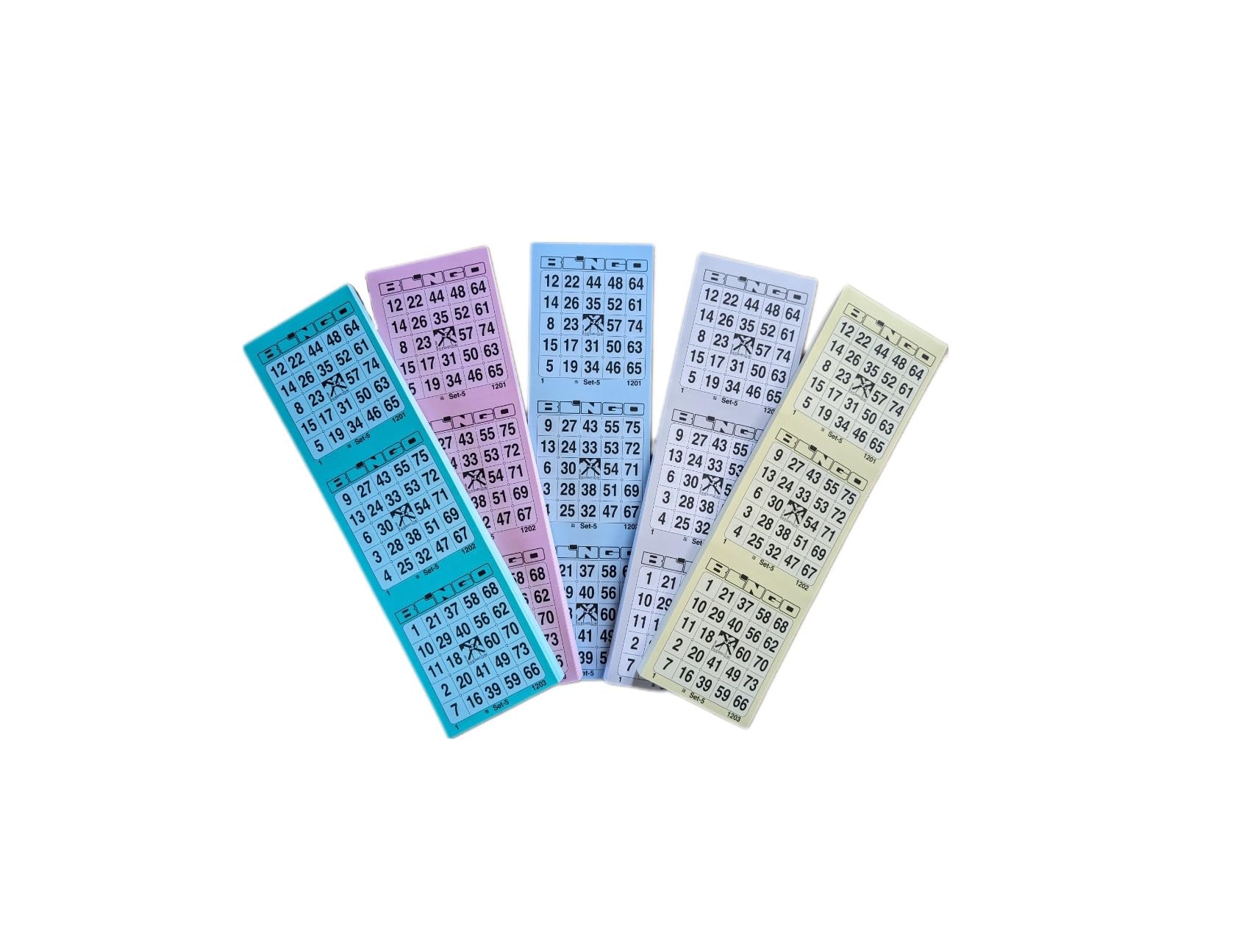 Bloc de billet de bingo 5 blocs = 1500 tickets système 25 sur 75