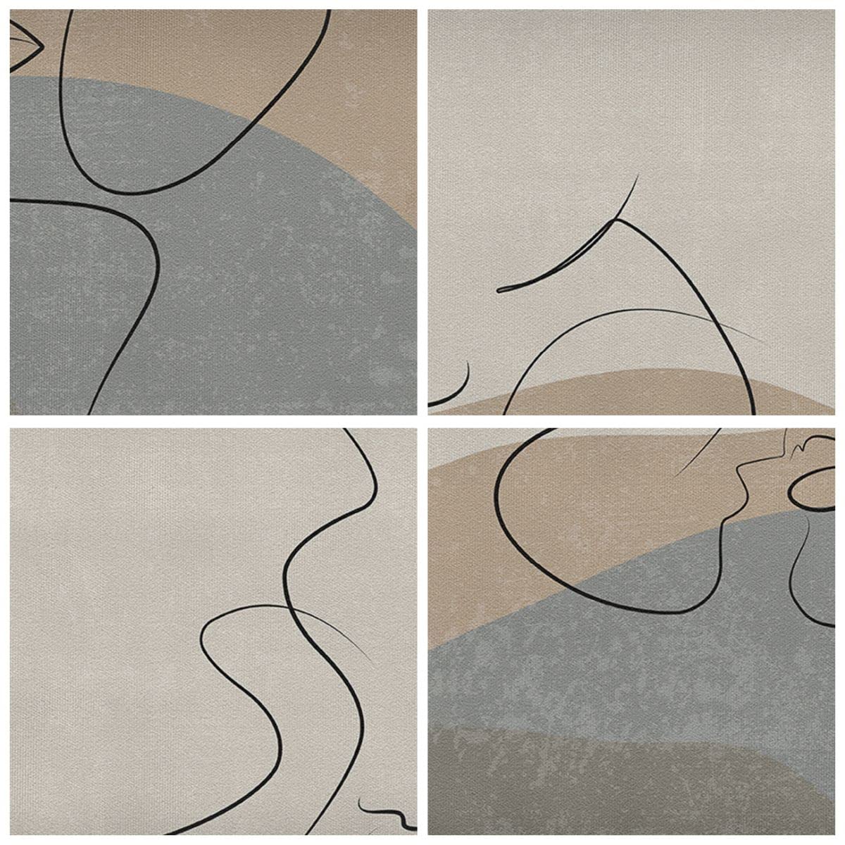 Cuadro Decorativo 70x100 cm Moderno Vertical Abstracto Personas - 5170 | Cuadro sobre Lienzo Grande Arte mural Decoración del Hogar Salón Dormitorio Cocina sobre Lienzo Cuadros de Pared Estilo