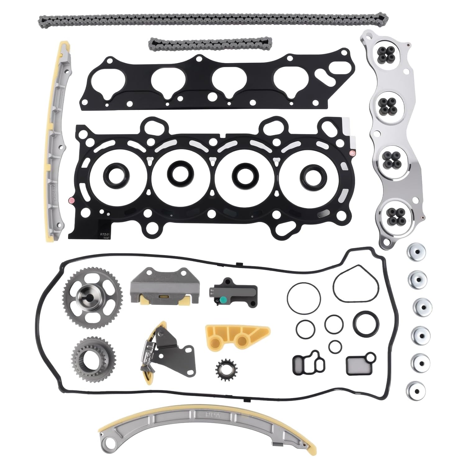 HS26243PT Head Gasket Set and Timing Chain Kit Compatible with Honda Accord 2003-2007 2.4L, CR-V 2007-2009 2.4L, Element 2.4L Replaces TK4041 TS21831 CPW5692