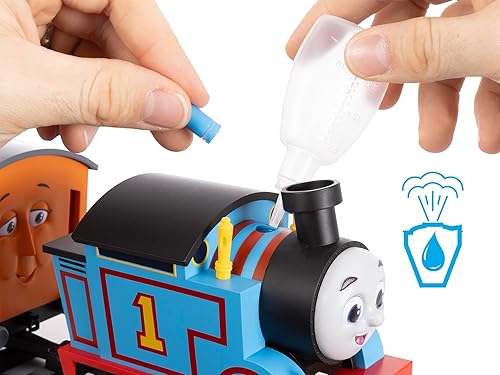 Miniatura 9 de Lionel Mattel Thomas & Friends Battery O Gauge - Juego de tren de juguete con control remoto, locomotora, vagones de tren y pista con sonidos