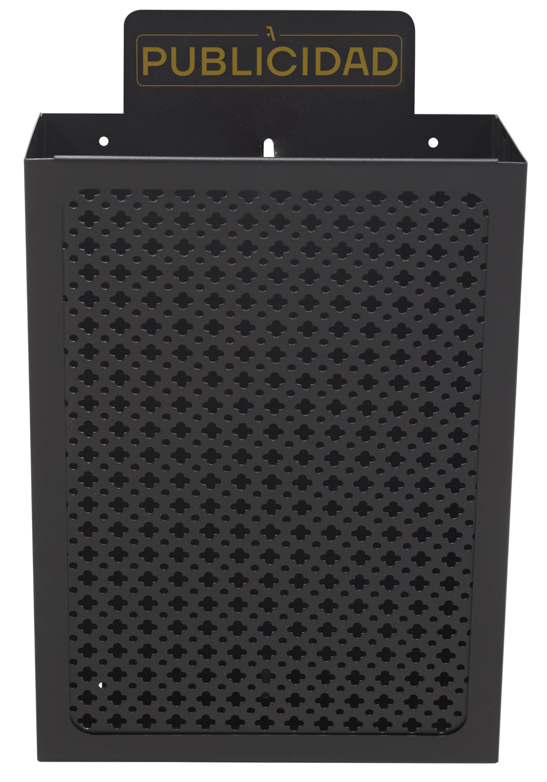 Arregui E2301 Cesta de Publicidad de Acero | 7,5 L | 30,5 x 22 x 19 cm | Negro