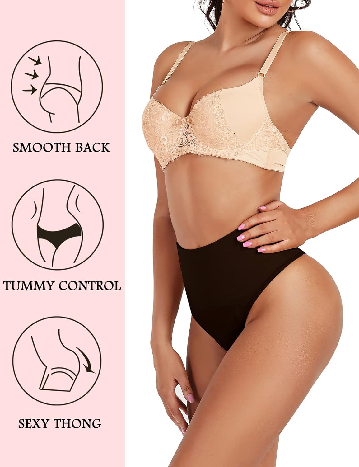 Thong Shapewear for Women Tummy Control Underwear Girdle Seamless Body Shaper High Waist Shaping Panties - Image 5