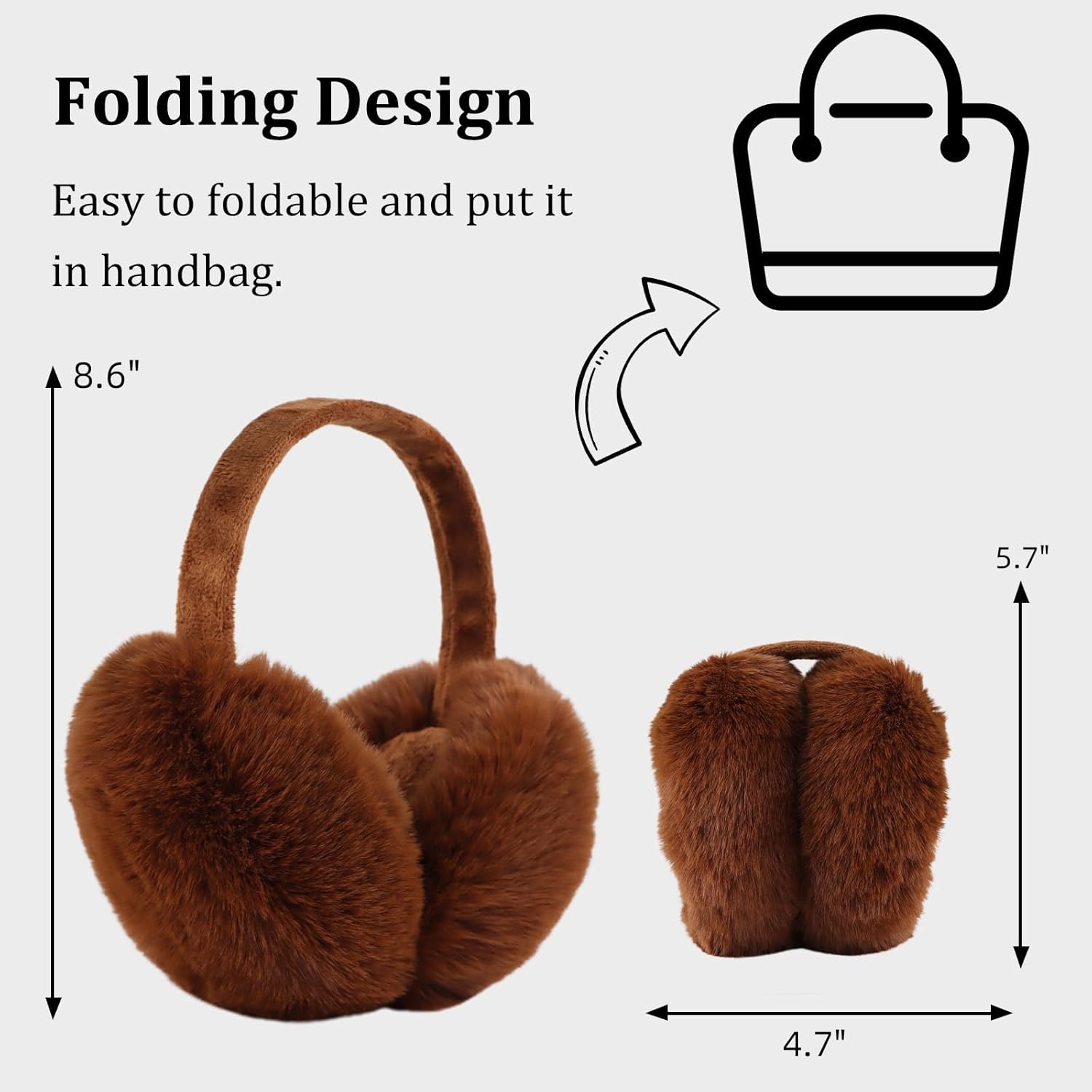 Yuoahcn Women Winter Ear Muffs Faux Fur Warm Earmuffs Lady Girls Plush Ear Warmers Outdoor Ear Covers Headband - Image 3