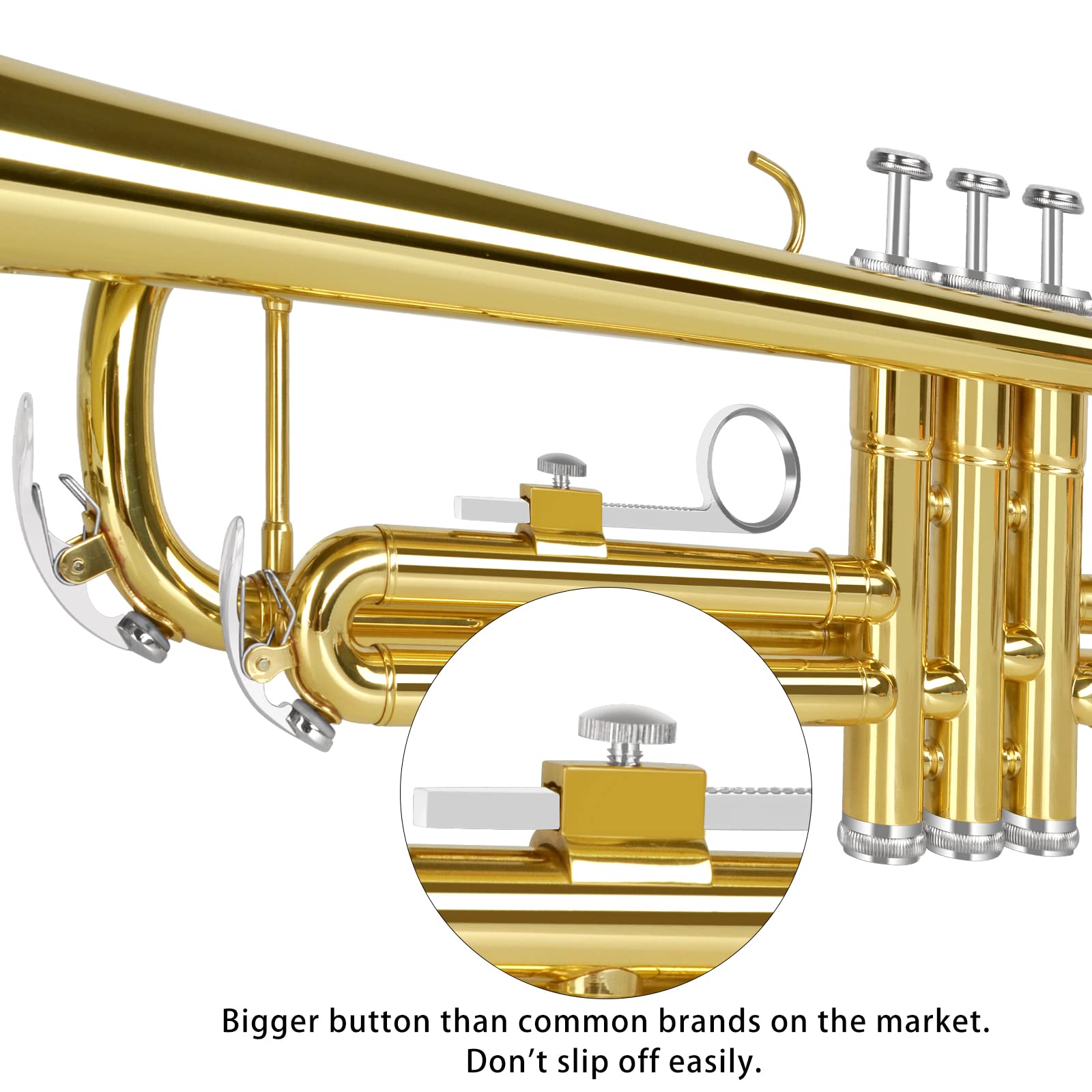 Trompete aus Messing für Anfänger, Standard-Trompete für Studenten, Blasinstrumente, Trompete mit Tasche, Handschuhen, Mundstück 7C und Reinigungsset (Gold)