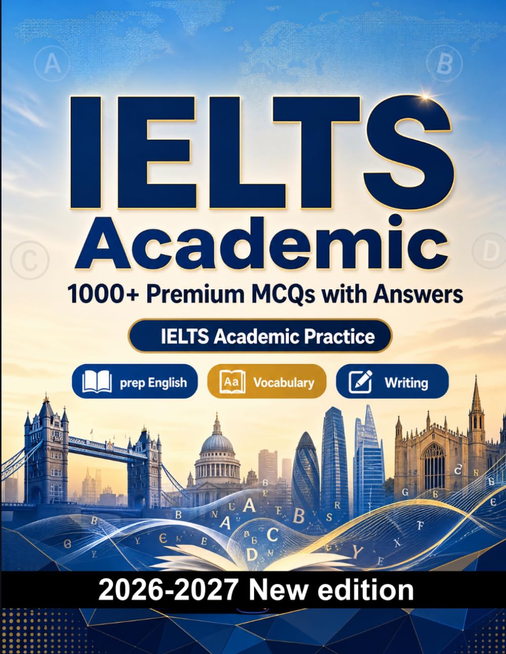 IELTS Academic : 1000 MCQ with Answers: Language test prep English: Reading, Vocabulary, Writing, Spelling, Exam format and written drills to pass the official language certificate