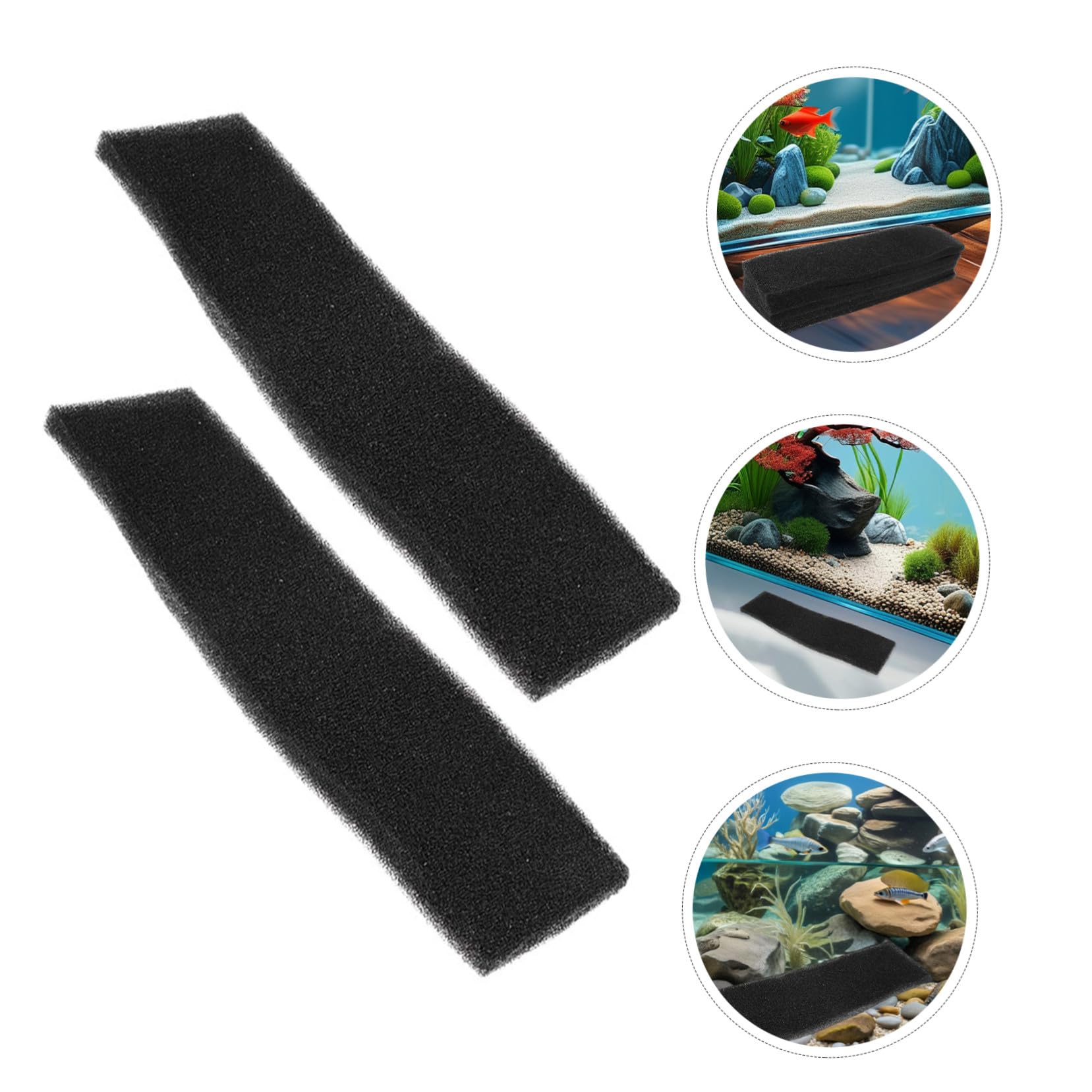 BESTonZON 8 Stück Aquarium Filterschwamm Zuschneidbare Filterpads für Süß Meerwasser Teiche Leiser Ersatzfilter Schwamm für Fischbecken Biologische Filtermedien