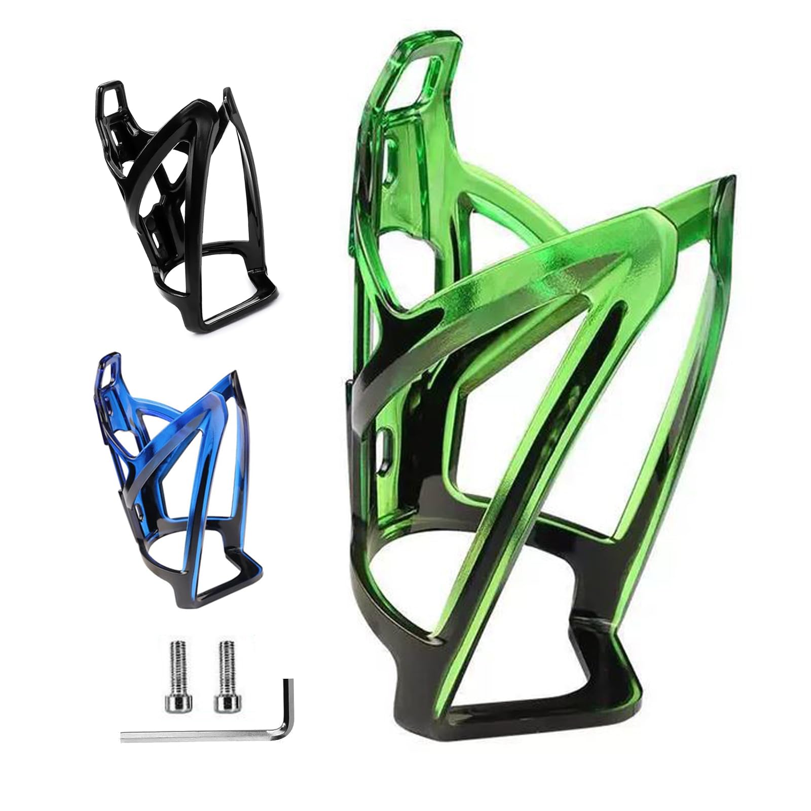 Water Bottle Holder for Bike - Lightweight Bottle Holder Bike Bottle Cage, Bike Drinks Holder for Road, Mountain and Kids Bikes (Green)