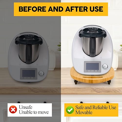 Miniatura 4 de Elegante bandeja deslizante para Thermomix TM5 TM6, base para Thermomix - Robusta, se desliza fácilmente desde debajo del gabinete, bandeja