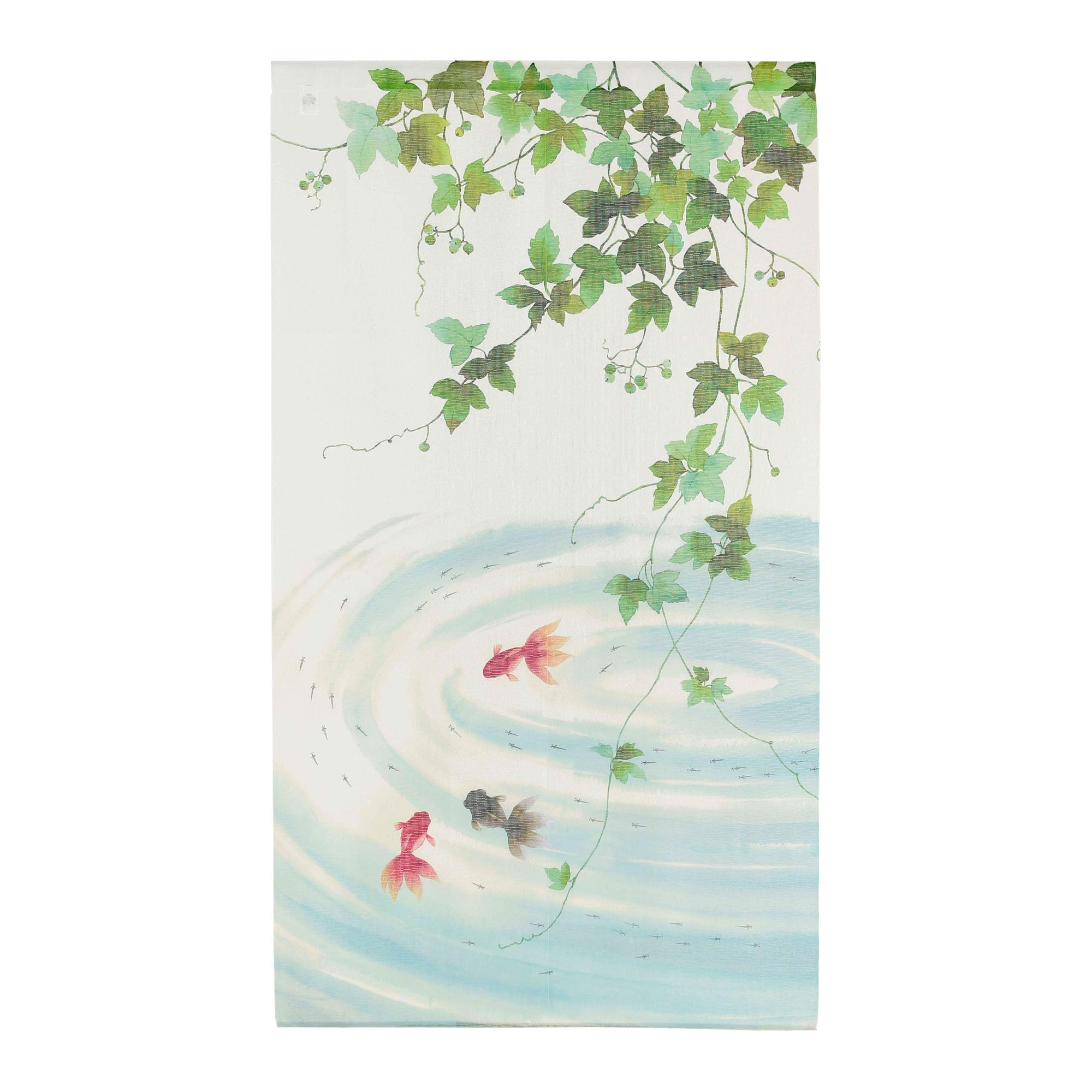 絽の金魚水草の古布 絽の金魚水草の古布