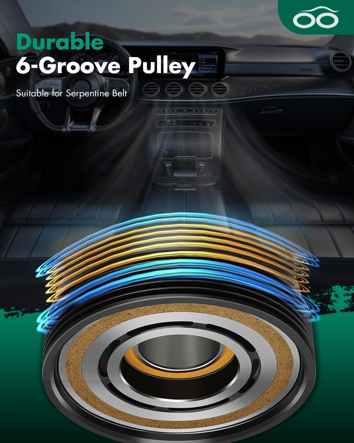 SCITOO AC Compressor Clutch Fit for Volkswagen Beetle 1.8L 1999-2000 2002-2005, Air Conditioning Compressor for Volkswagen Golf 1.8L 2000-2006