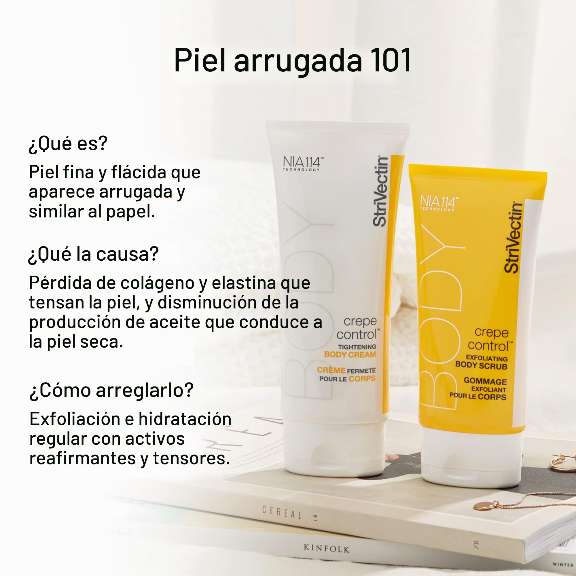 StriVectin Crepe Control Tightening Body Cream - 200 ml | Piel más firme, piel más brillante, para brazos y piernas, fórmula tensora