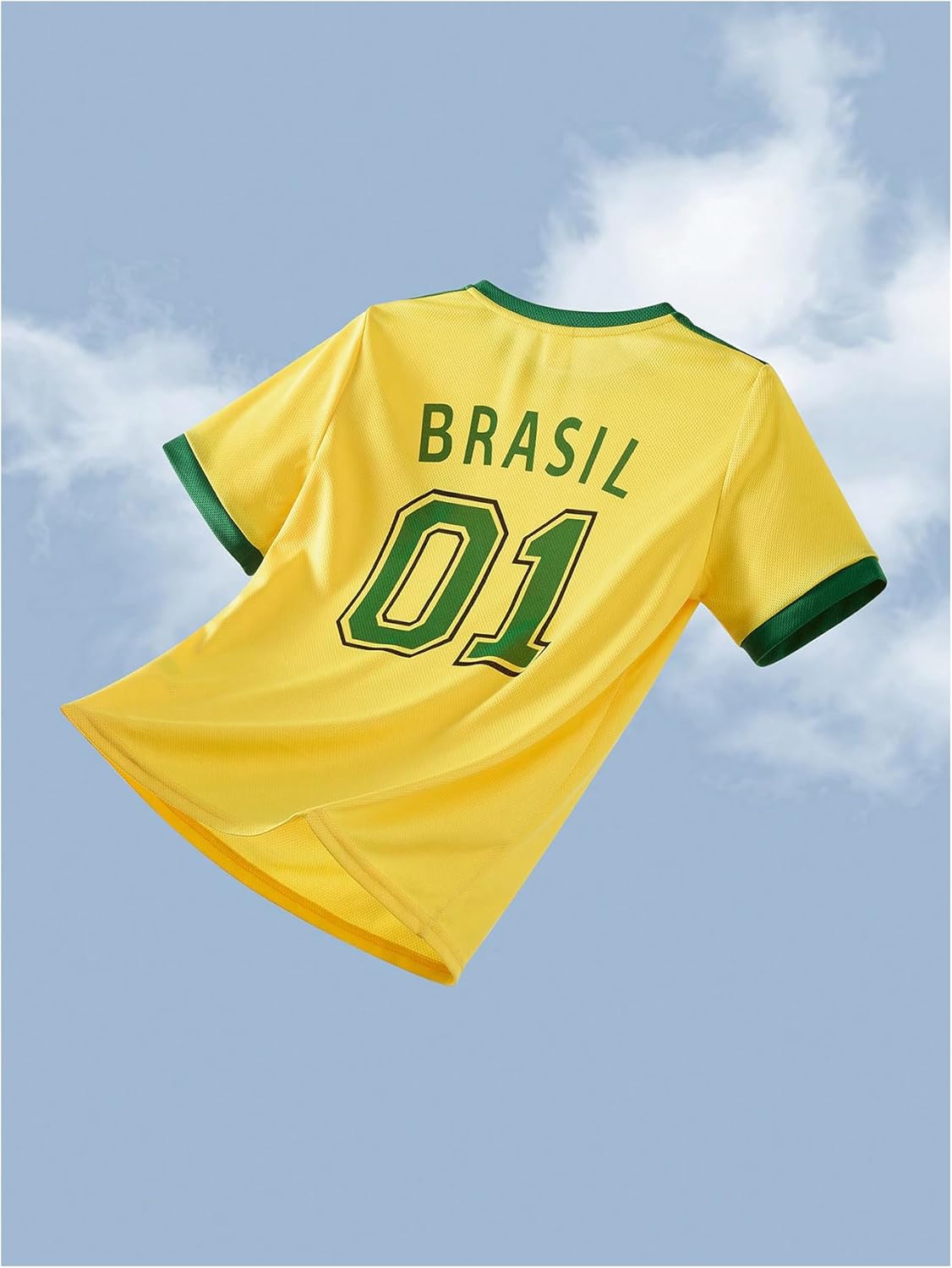 WDIRARA Boy's Jersey Shirts Number Graphic Tees Crew Neck Short Sleeve T Shirts Brazil Tops - Image 3