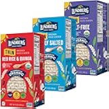 Lundberg Thin Brown Rice Cakes Variety 3-Pack – Regenerative Organic Certified Lightly Salted, Salt-Free, and Red Rice & Quinoa (Salt-Free), Healthy Snacks, 6 Oz Ea