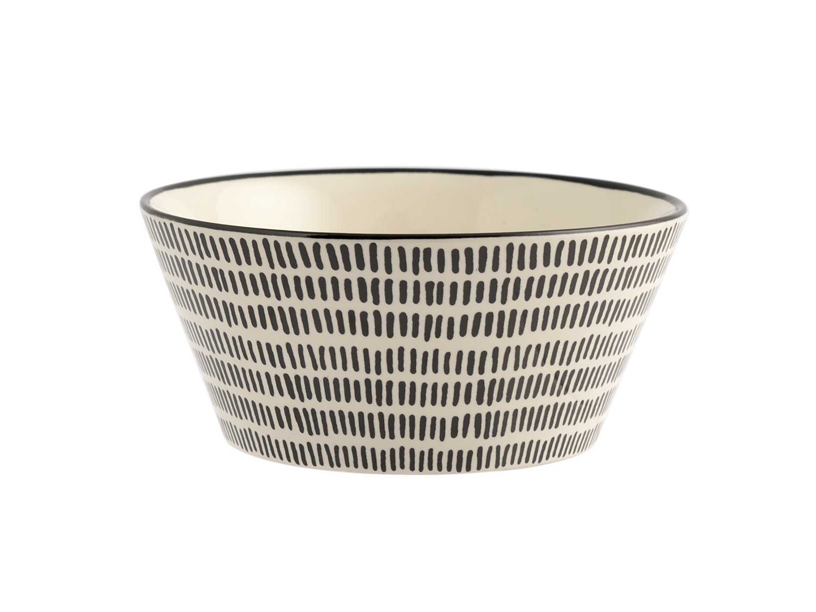 Set de 6 tazas jumbo de desayuno 340 ml – H&H línea Vhera – Decoración en blanco y negro, estilo atemporal