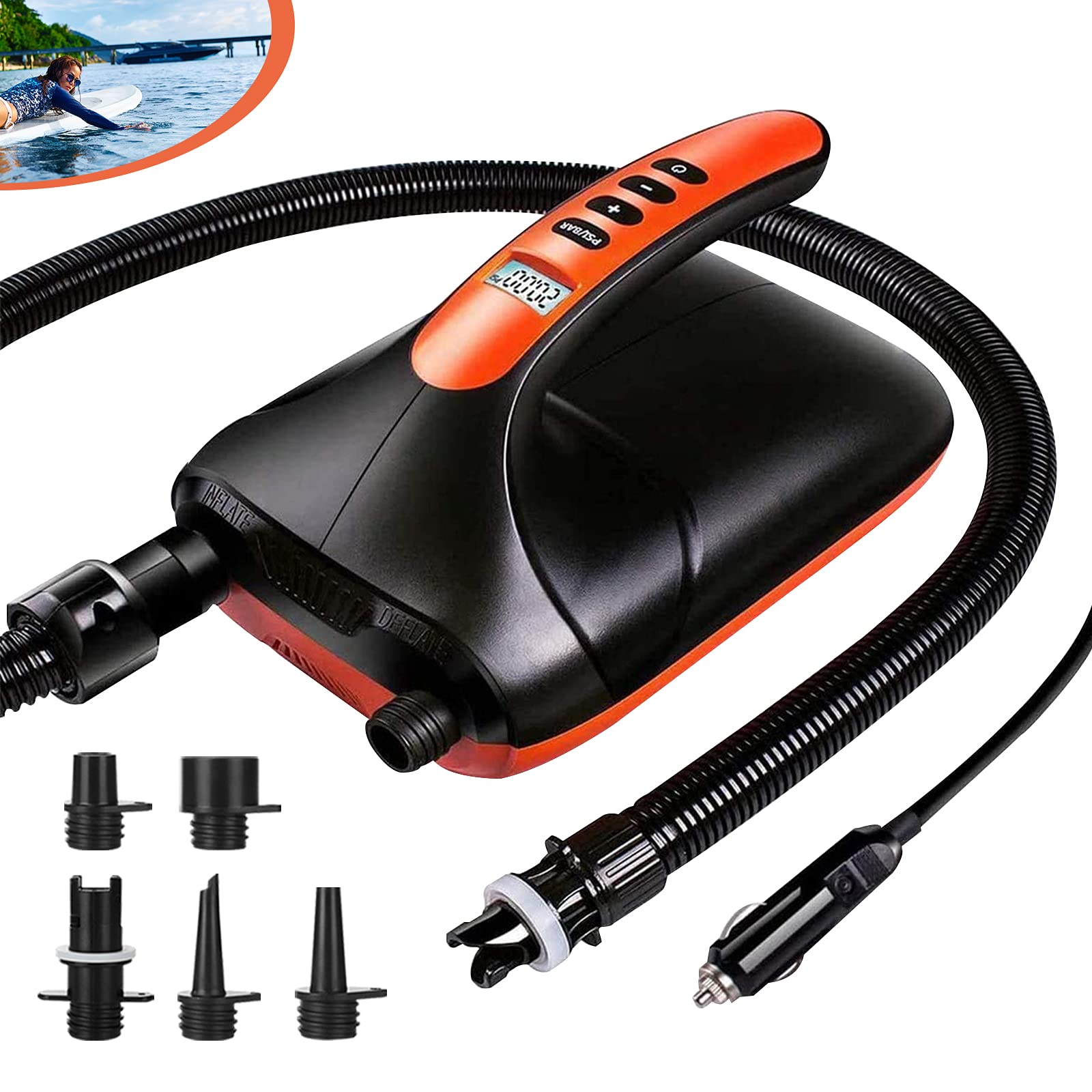 Buy VACHAN 20PSI Electric SUP Air Pump12V Car Connector Air Inflator