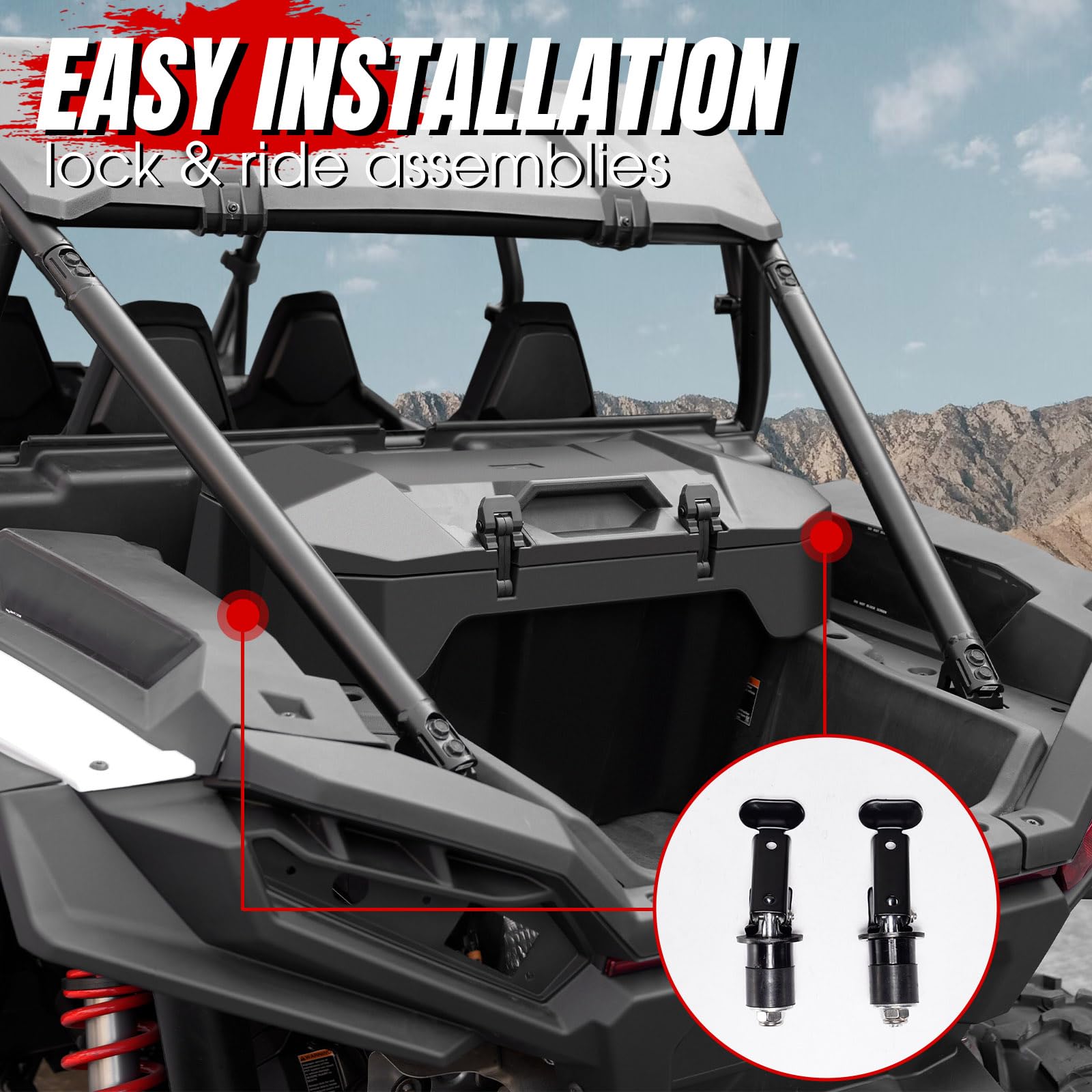 Amazon.com: A & UTV PRO 82 QT UTV Rear Cargo Box for 2024-2026