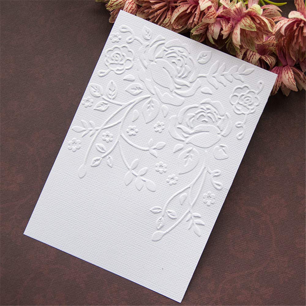 arriettycraft Beautiful Flowers Leaves Floral Plastic Embossing Folders for Card Making Journaling Scrapbooking or Paper Crafts