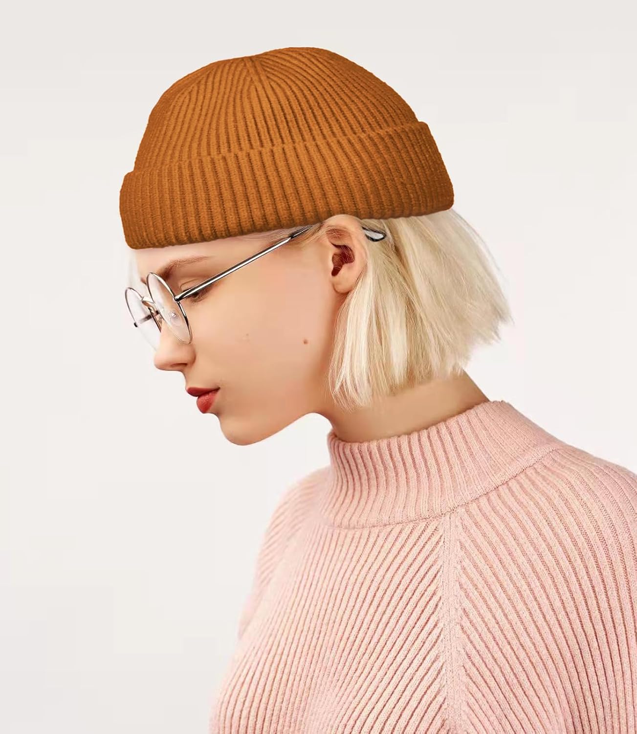 ROYBENS Wool Fisherman Beanie for Men Women, Knit Cuffed Fleece Lined Beanies Winter Warm Hat Skull Cap Unisex - Image 4