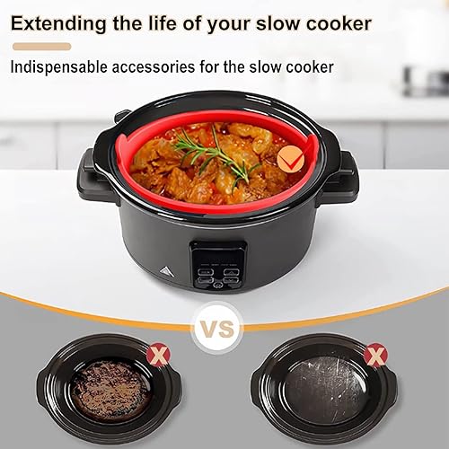 Miniatura 2 de Revestimientos de cocción lenta a prueba de fugas y reutilizables, se adapta a ollas ovaladas de 6 a 8 cuartos de galón, forro de cocina apto para