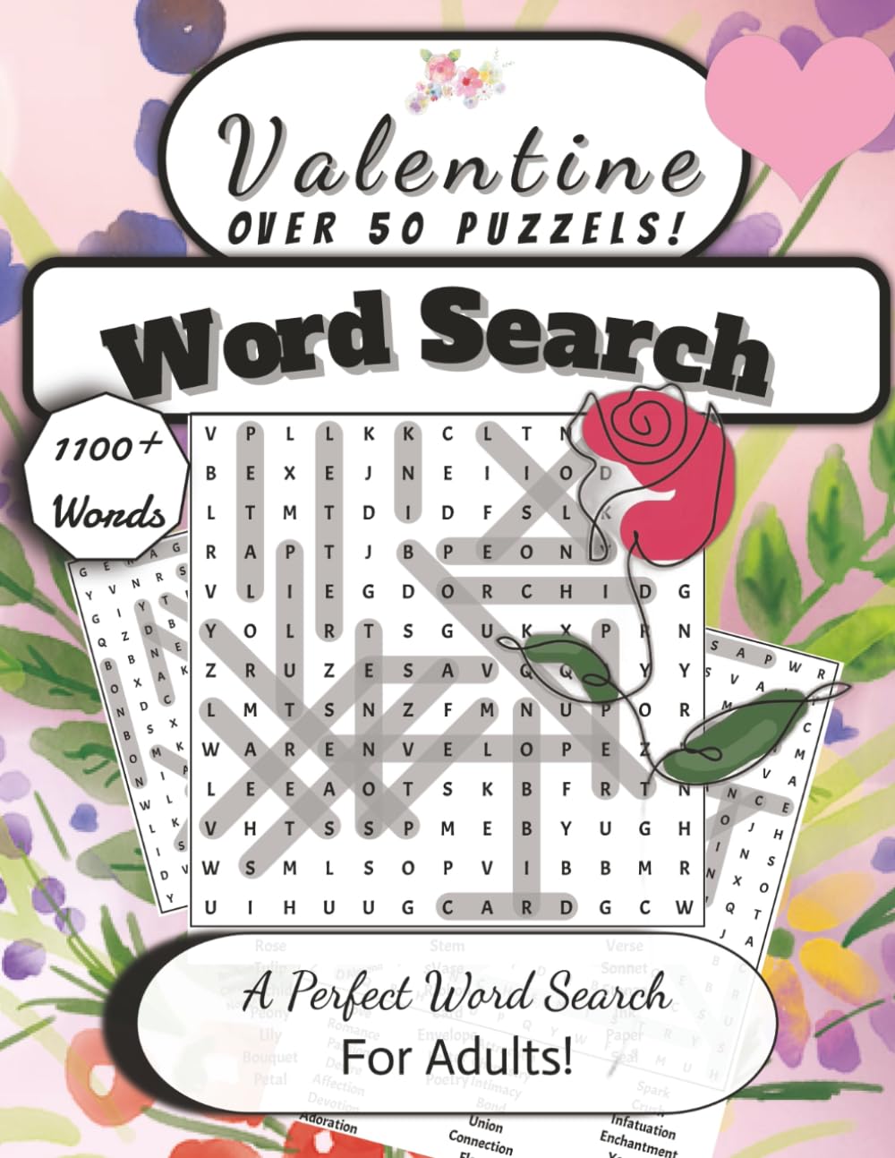 Valentine Word Search For Adults: A Grown-Up Word Search with 1000+ Words to Celebrate Love and Lust This Valentine’s Day