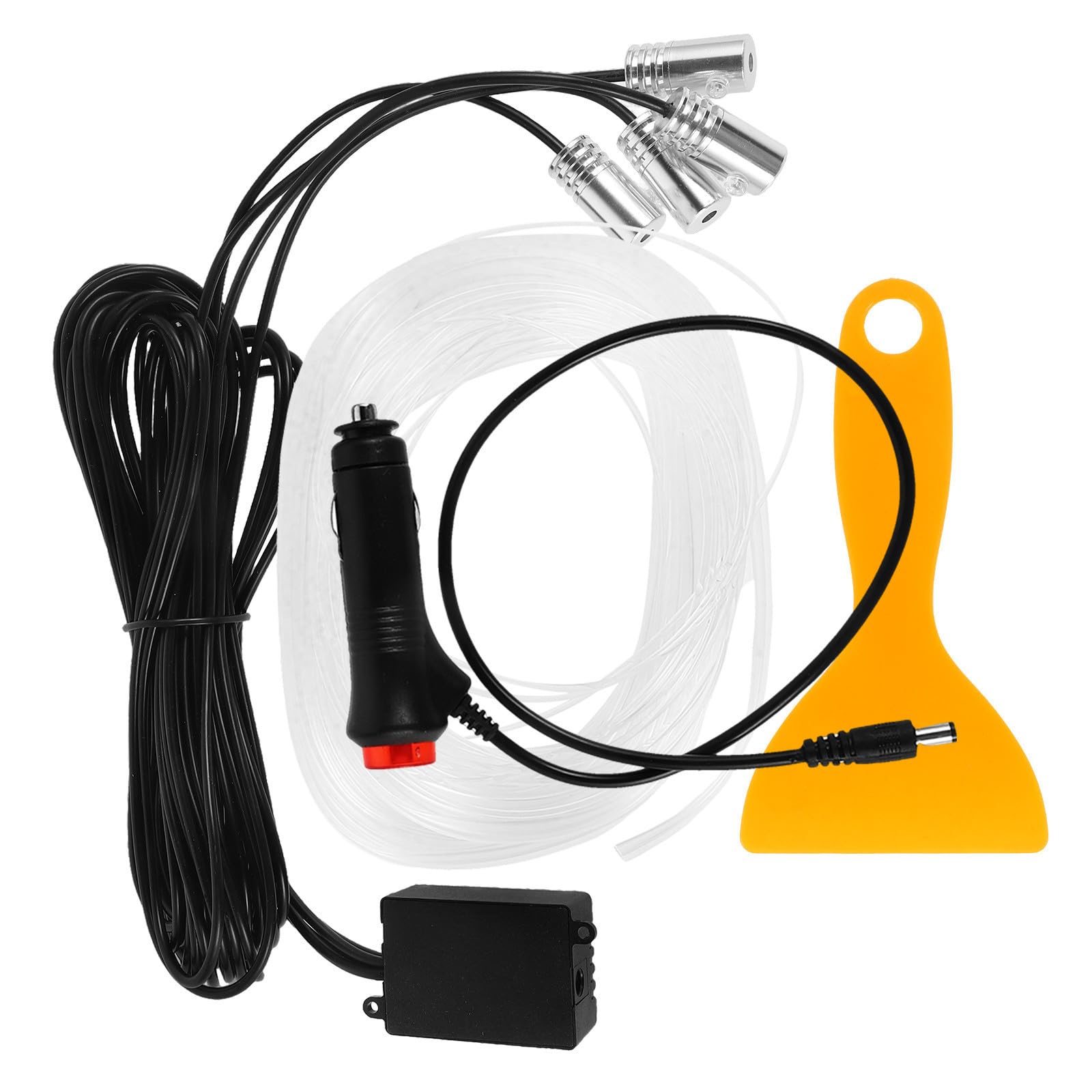 CALLARON Lámpara de Ambiente para Coche Luces LED Interiores de Fibra Óptica, 6 Metros, Control Remoto y Decoración para Interior de Vehículo