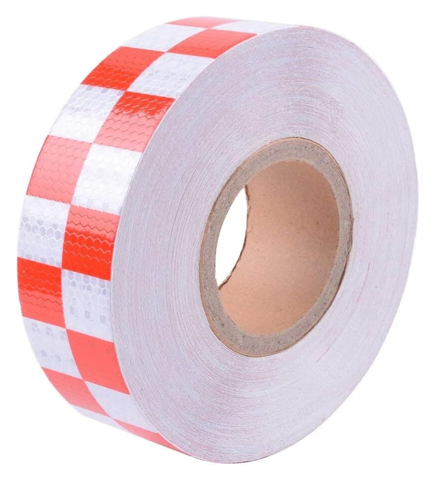 Autocollants réfléchissants, ruban réfléchissant 2"x 148ft Blanc Rouge Avertissement de nuit Attention Adhésif Vérificateur de visibilité Marquage Autocollant Rouleau Film Camion RV Remorque Bateau AT