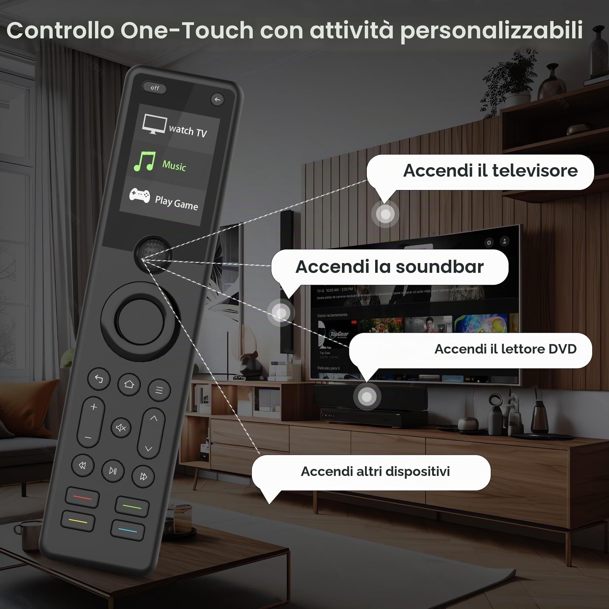 SofaBaton X1S telecomando universale con hub e app, telecomando universale intelligente tutto in uno con attività personalizzate, controllo fino a 60 dispositivi IR/Bluetooth/WiFi