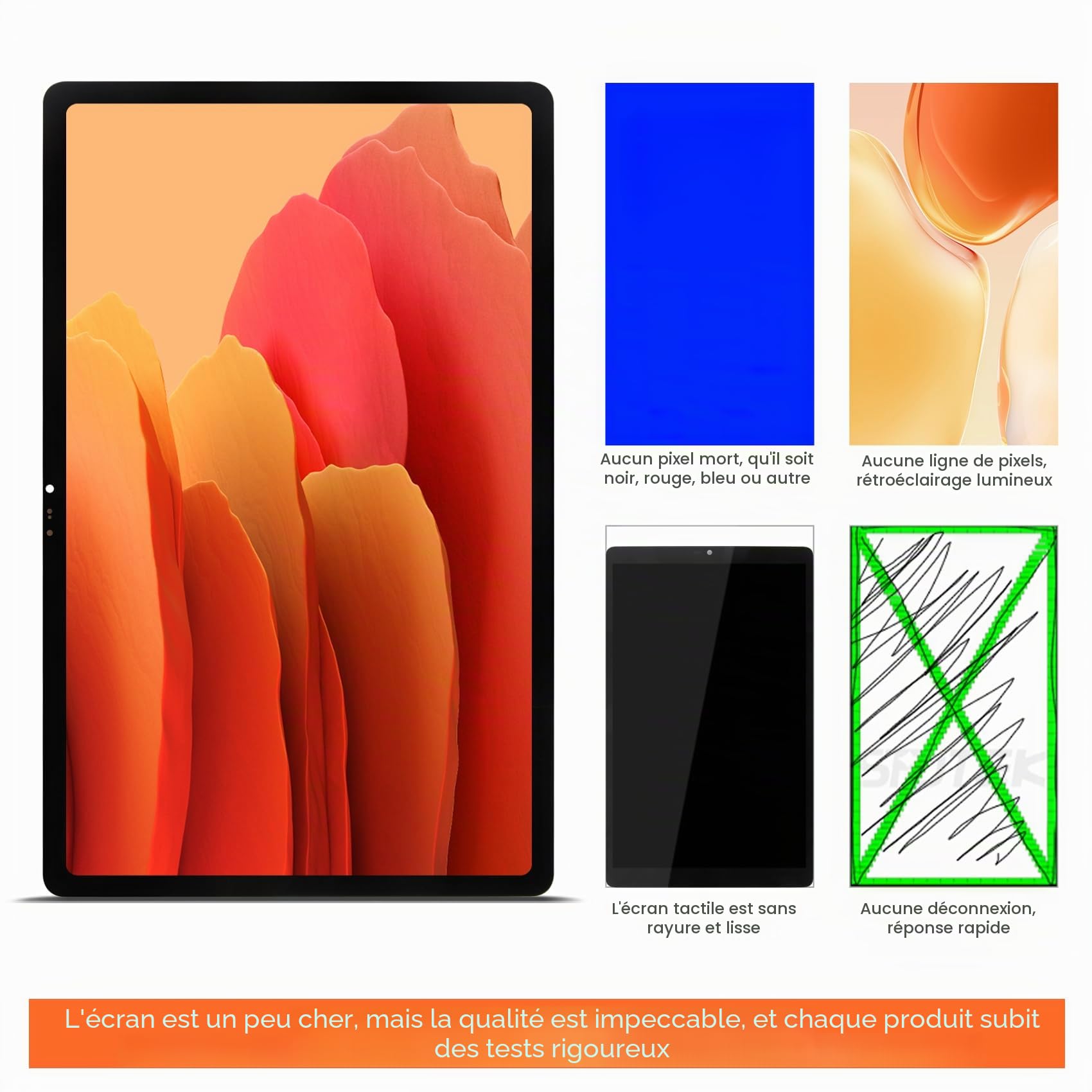Écran LCD pour Lenovo Tab P11 TB-J606 J606F J606N LCD Display Replacement de Rechange Digitizer Touchscreen Assemblage avec Outils, Noir