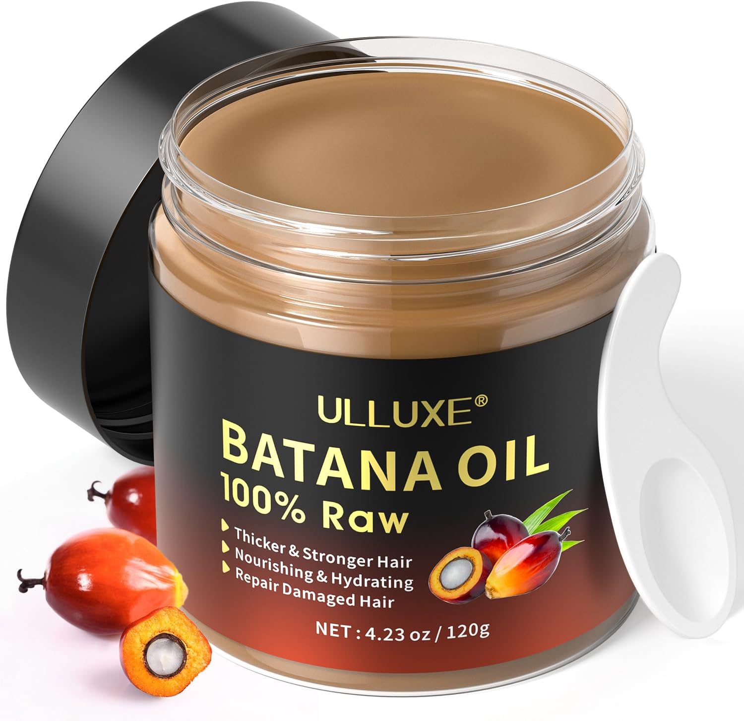 Raw Batana Oil for Hair Growth, 100% Natural Unrefined & Organic Dr Sebi Hair Growth Oil From Honduras for Thicker Hair, Hair Treatment Scalp Mask for Men & Women Enhances Thickness Reduce Hair Loss
