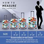 Travel Suitcase Cover Protector with Zippers for 18-22 Inch Luggage | TSA Approved Luggage Cover, Washable, Stretchy, S Size, Color, Exploring