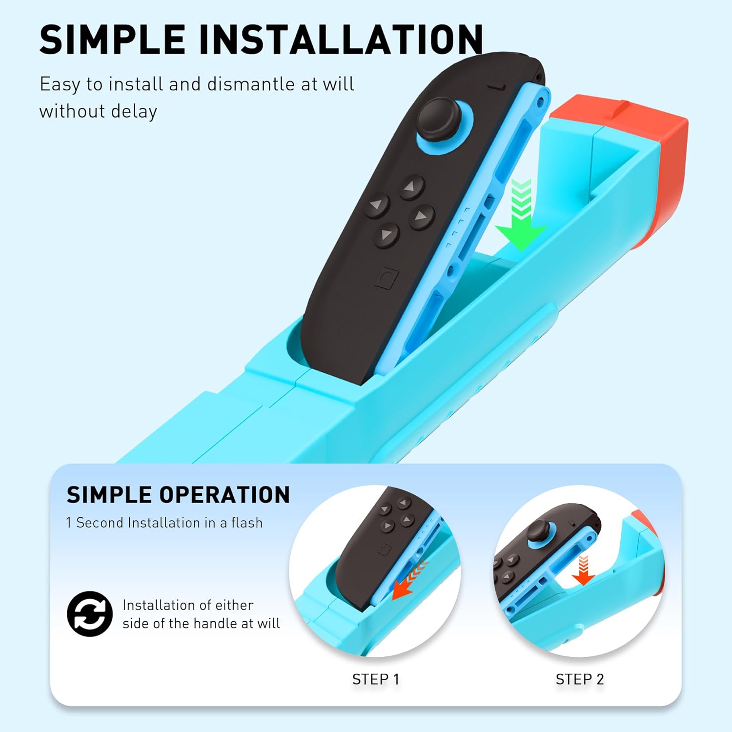FANPL Game Gun for Nintendo Switch 2/1/OLED Joy Con, Joycon Controller Grip for Sniper Elite, Hunting Simulator, for Wolfenstein 2, for Splatoon, for Big Buck Hunter Arcade and Other Shooting Games - Image 3