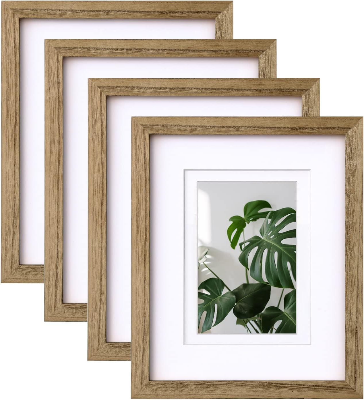 Egofine 8x10 Picture Frames with Plexiglass, Display Pictures 4x6/5x7 with Mat or