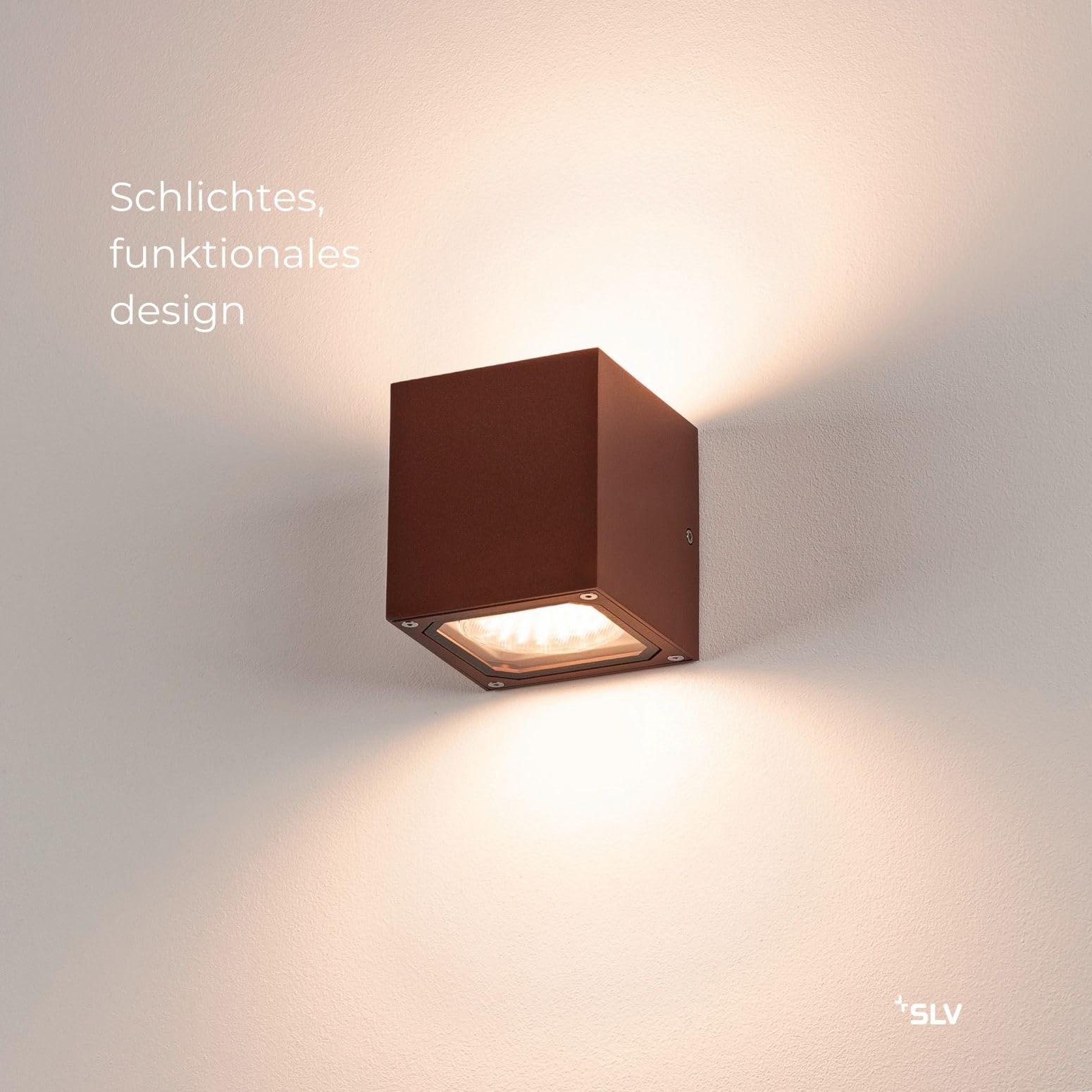 SLV SITRA CUBE Wandleuchte, rostfarben, 2xGX53, max. 2x9W