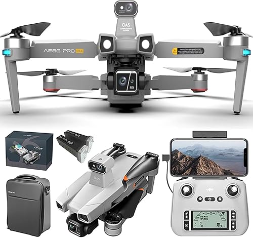 Miniatura 1 de Drone profesional GPS con cámara 4K para adultos, Gimbal EIS de 3 ejes para video, Tiempo de vuelo real de 82 minutos, Alcance largo de 19685 pies,