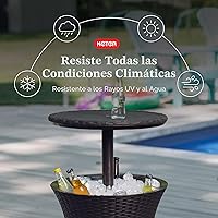 Vista 4 de Hielera de ratán Keter Pacific Cool Bar, marrón, (Harvest Brown)