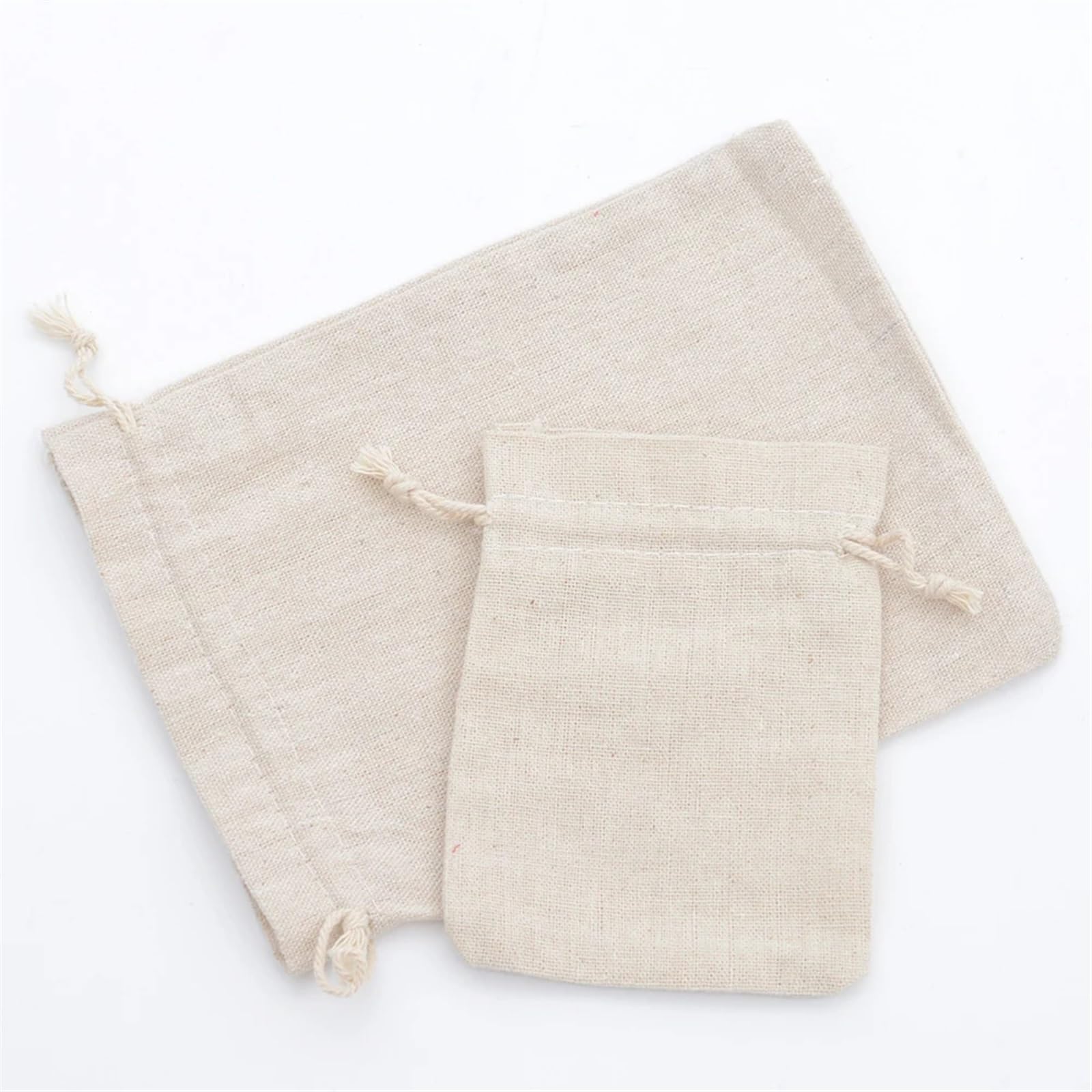 Sachets Cadeau en Mousseline de Coton Sacs à cordon en coton, sacs cadeaux mousseline de, sac for mariage noël, d'emballage bijoux(10x15cm(3.9x5.9inch))