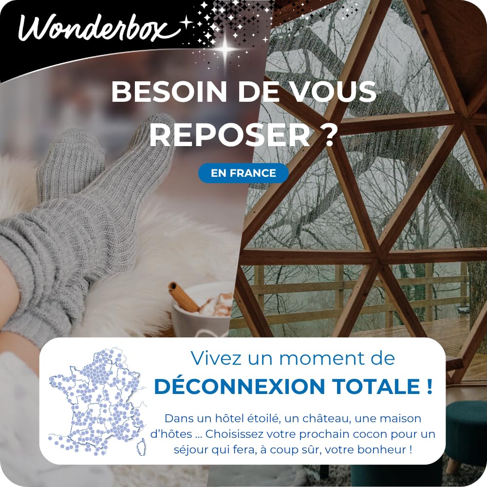 Wonderbox - Week-End Cocooning - Coffret Cadeau - Idée Cadeau Séjours