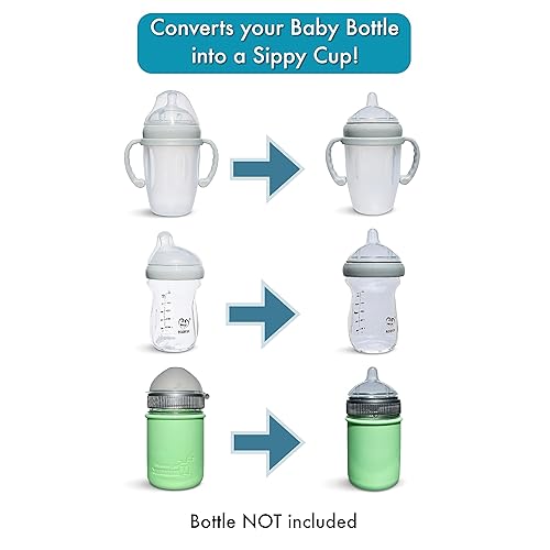 Miniatura 4 de Tetinas con boquilla para biberones haakaa y Mason  Paquete de 4  Silicona de grado alimenticio  Sin BPA  A prueba de derrames