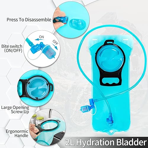 Miniatura 3 de Hydration Backpack with 2L Water Bladder, Lightweight Hydro Pack for Cycling, Running, Hiking, Climbing