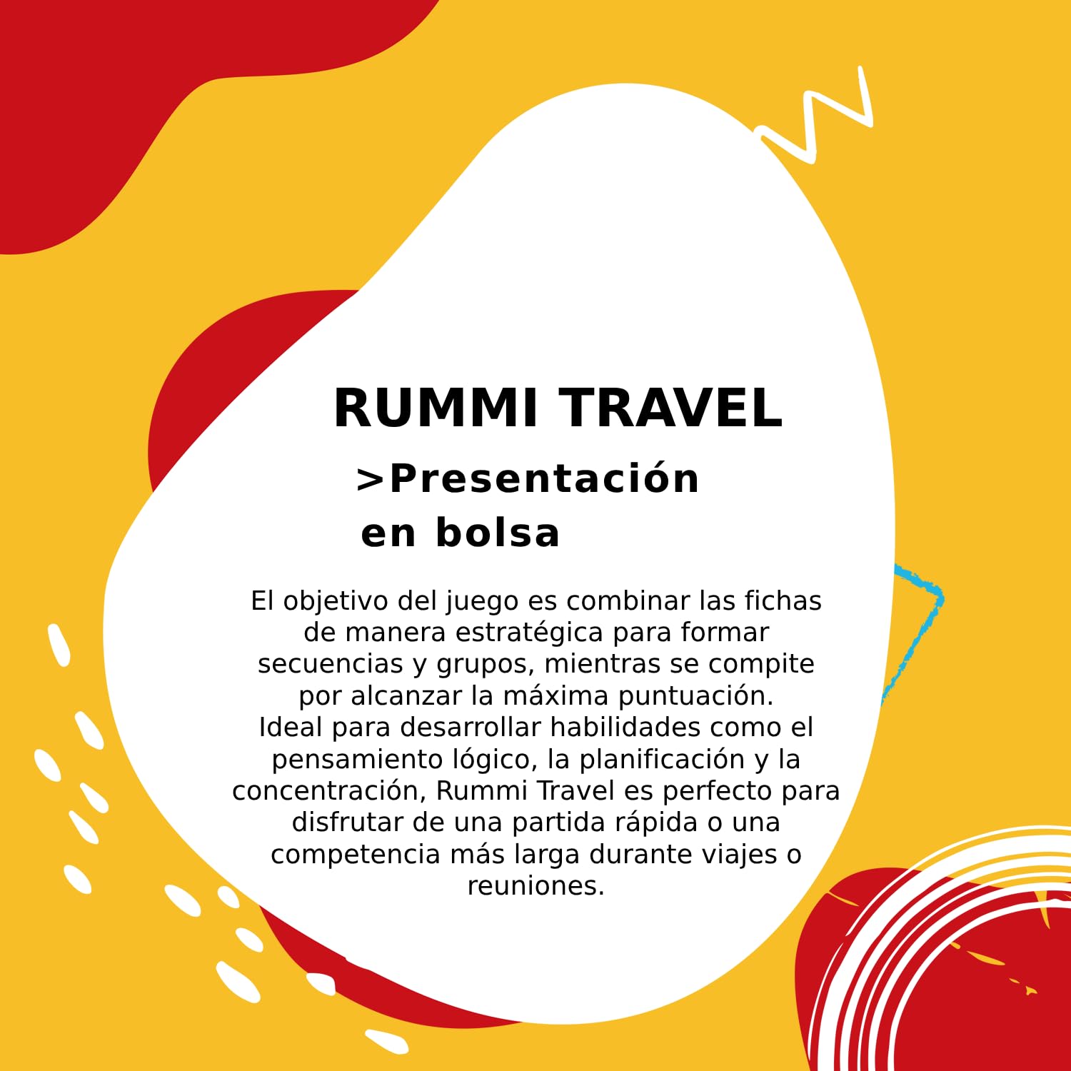 Cayro - Rummi Travel en Bolsa Pequeña - Juego de Mesa Ideal para Viajes - Ideal para Niños y Adultos - Combina Las Fichas para Ganar - +2 Jugadores